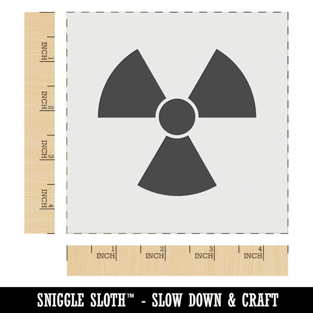 Ionizing Radiation Radioactive Trefoil Symbol Wall Cookie DIY Craft Reusable Stencil